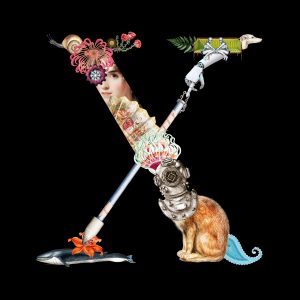 X. Limited Edition Digital Collage Print On Canvas